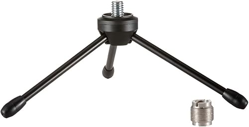 Miniatura 2 de Soporte de micrófono plegable para escritorio con patas antideslizantes, construcción de hierro duradera, ideal para podcasts, chat en línea,