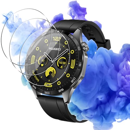 Amazon.co.jp: 対応 HUAWEI WATCH GT4 46mm ガラスフィルム 3枚 保護