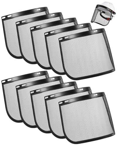 Copkim 10 Pcs Mesh Face Shield Replacement Visors Steel Wire Mesh Visor