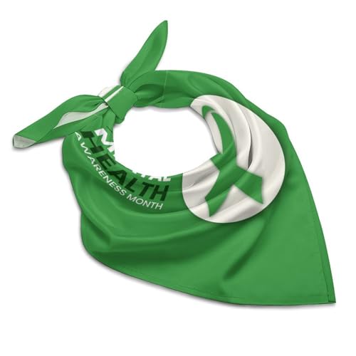 Csemeie Mental Health Awareness Month Bandana Hair Scarf Headband Adjustable Neckerchief for Men Women Decor