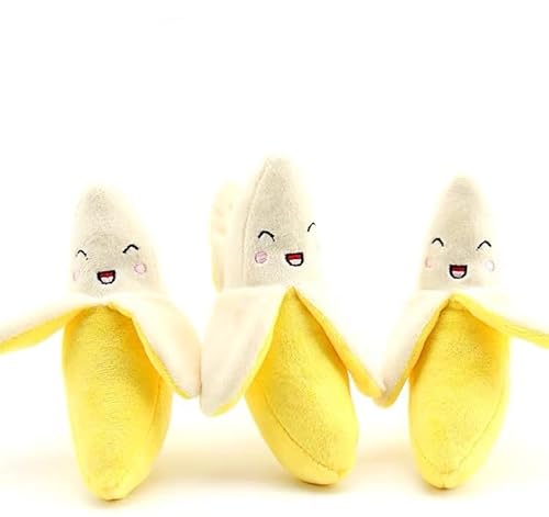 Brinquedo Pet Banana de Pelúcia Com Apito QC-60111