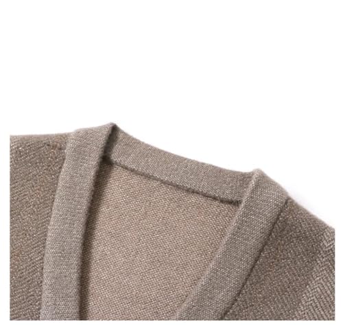 Men's Cardigan Sweaters V-Neck Single Breasted Business Casual Striped Button Knit Sweater3