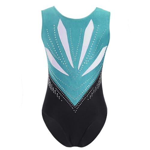 LiiYii Body Ginnastica Artistica Bambina Ballet Leotard Senza Manica Strass