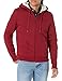 Amazon Essentials Sweat-Shirt à Capuche, à Fermeture Éclair Intégrale, en Molleton, Doublure Sherpa Homme, Rouge, L