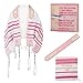 The Blessing Tallit Prayer Shawl For Children Christian - Small Tallit with Scriptures, Aaronic Blessing & Messianic Symbols (Pink)