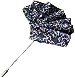 دبوس بروش رجالي تصميم عالي الجوده خامه مستورد (كحلي/أبيض)