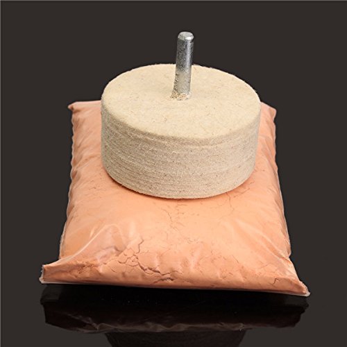 Ceroxid-Polierpulver 8Oz 230G mit 2 Zoll-Filz-Polierscheibe