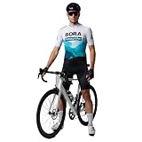 HOMTOL Męska koszulka rowerowa z wyściółką żelową 3D górskie spodenki kolarskie krótkie oddychające spodenki rowerowe sportowe spodnie z koszulką, Niebieski, S