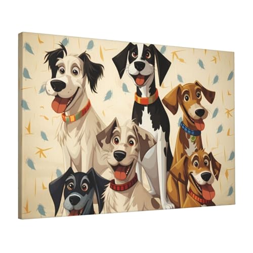 Impression sur toile de chiens de chasse HD tableau decoratif grand format