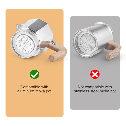 Sivaphe 3 Cup Moka Pot Replacement Infuser Parts for Aluminum Italian Stovetop Espresso Coffee Maker, 1 Filter and 3 Silicone Gasket Seals