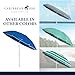 Chaby International | Caribbean Joe | Portable, Adjustable Tilt Beach Umbrella With UV Protection | Vented Canopy, Built-in Sand Screw Anchor, Carry Bag | 6 FT (Blue)