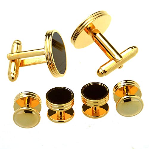 Rfme Cufflinks N's Stainless Steel Carbon Fiber Tuxedo Shirt Cufflinks And Formal Shirt Studs Set Formal Business Cufflinks For Business Wedding Party (Color : A, Size : Free Size) #TOP1