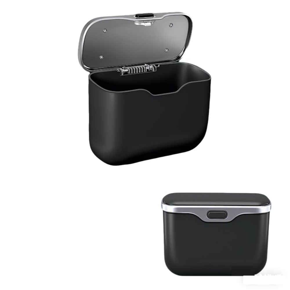 EXCTLOE Car Rubbish Bin for Audi S1 S3 S4 S5 S6 S7 S8 SQ5 SQ7 TT Hanging Waste Basket Door Seat Back Leakproof Garbage Can Storage Organizer,Black