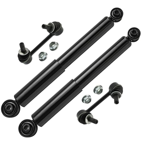 Image of Detroit Axle - Rear 4pc Shock Absorbers Kit for Toyota Highlander Lexus RX350 RX450h RX350L RX450hL, 2 Sway Bars 2 Shock Absorbers Replacement