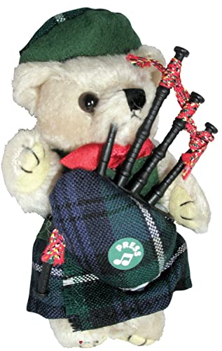 I LUV LTD Figura Musical Oso de Peluche Regalo Escocés para Forbes Tartan Clan, Hecho en Escocia