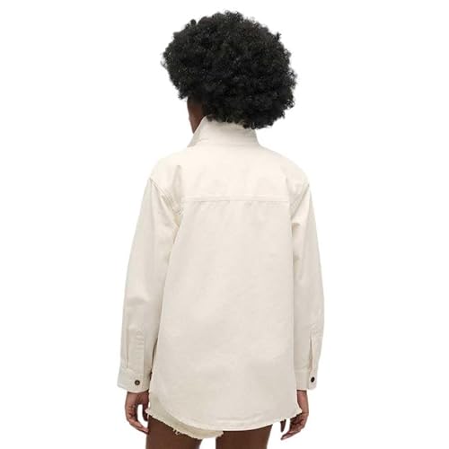 Superdry Para Mujer. W4010465A Camisa Workwear Blanco (L), Casual, AlgodóN, Manga Larga - 2