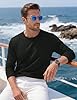 TACVASEN Long Sleeve T Shirt for Men Cotton Casual Basic Tee Shirt Crew Neck Lightweight Breathable Tops for Work Jogging Black, 3XL #2