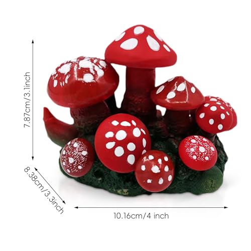 Image of Aquarium Decor Artificial Mushroom - Soft Silicone Ornament for Fish Tanks-Aquarium Plant Landscape Fish Tank Accessories