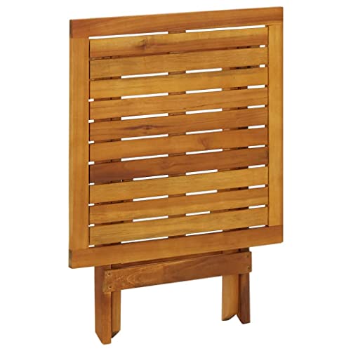 Vetnasa Bistro Table 18.1\"x18.1\"x18.5\" Solid Acacia Wood