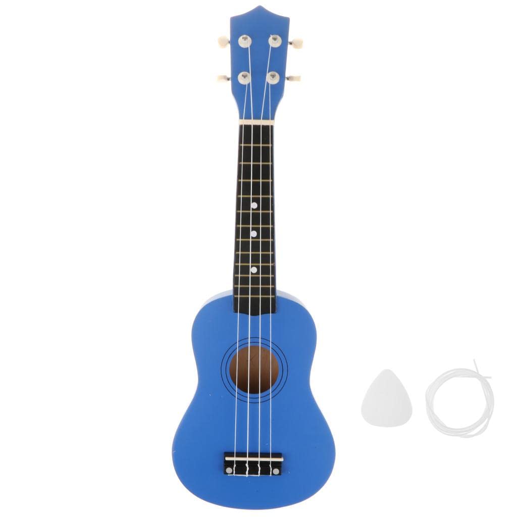 Ukulele Strumento Musicale Mini Chitarra 4 Corde Legno Accordabile in Nylon Adatto a Bambini Principianti Adulti Regalo Strumenti Musicali, Blu Scuro