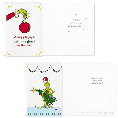 Hallmark Image Arts Boxed Christmas Cards Assortment, Classic Grinch (4 Designs, 24 Christmas Cards With Envelopes) #TOP4