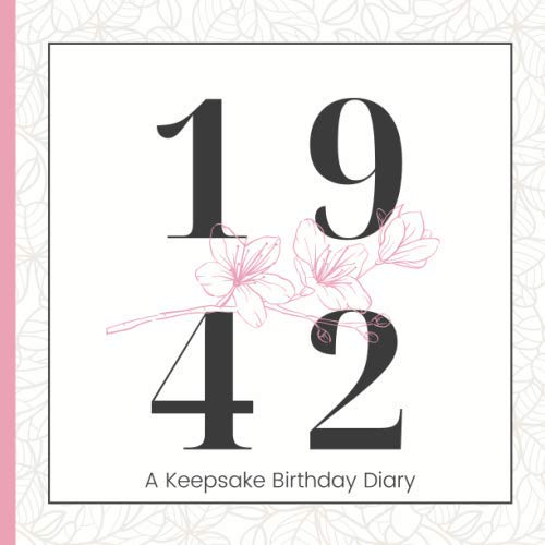 1942: A Keepsake Birthday Gift with Pages for Penning Well-Wishes & Little Notes | A Thoughts and Wishes Message Log Diary Journal and Guest Book for Her
