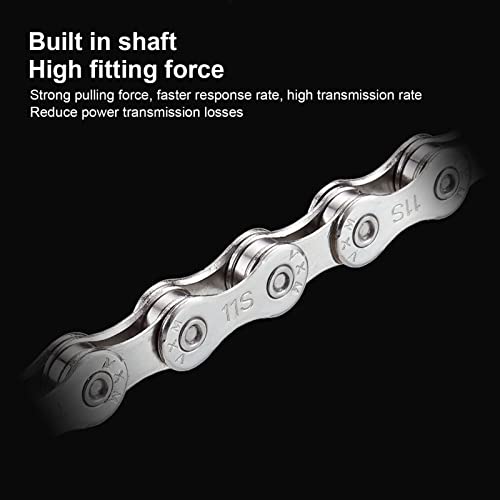 Bike Chain, Sensitive Divert Electroplating Antirust Anti Strong Abrasion Resistance Road Bike Chain For Folding Bike For Mountain Bike #TOP1