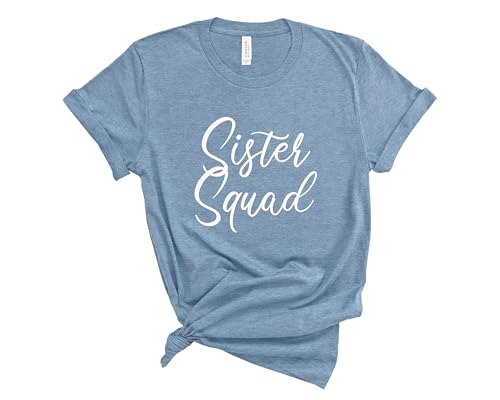 Sister Squad Shirt. Matching Family, Relaxed Modern Fit, Cotton Blend Unisex T-Shirt. Adult Sisters Shirts.