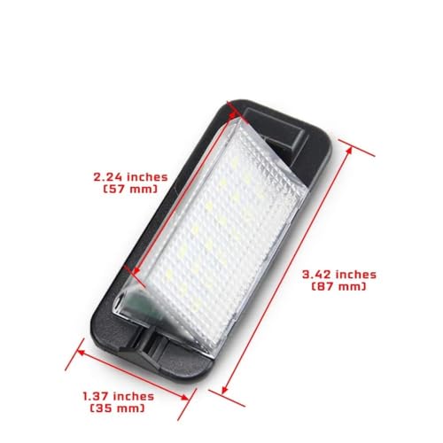 Luz Matrícula Auto para placa opaca o fundida 4