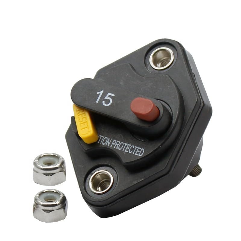 Wyłącznik automatyczny, 12V-32V DC 10A 15A 20A 30A 40A 50A 60A Wodoodporny wyłącznik automatyczny z resetem bezpiecznika Przełącznik falownika(10A)