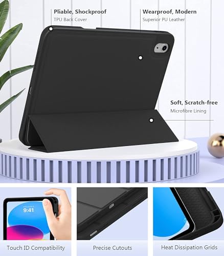 Image of ProElite Case Cover for Apple iPad (A16) 11th /10th Generation (2025 /2022), Smart Case for iPad 11th /10th Gen [Auto Sleep /Wake Cover] [Pencil Holder] [Soft Flexible Case] Recoil Series - Starry Night