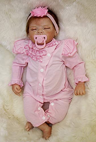 MAIHAO 22zoll 55cm Reborn Babys Madchen lebensechte babypuppen realistische schlafend silikon Puppen wie echtes Toddler…
