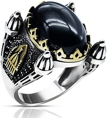 Amazon.co.jp: AROTOROM 925スターリングシルバー メンズリング 天然 