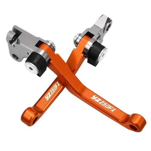 のために ヤマハ YZ250FX 2015-2019用。アクセサリー オートバイ用 折りたたみ式ブレーキレバー ハンドル クラッチレバー コントロールピボット(Orange)