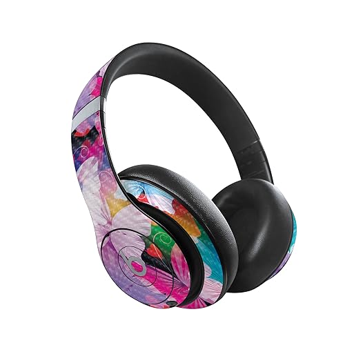 Image of MightySkins Carbon Fiber Skin Compatible with Beats Studio Pro - Prismatic Butterflies | Protective, Durable Textured Carbon Fiber Finish | Easy to Apply