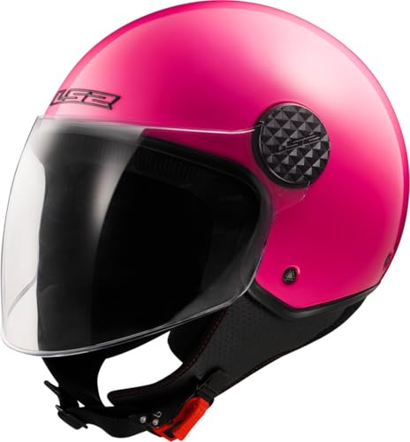 Omologato norma ECE 22.06 LS2, Casco Moto Jet SPHERE LUX II SOLID Fluo Pink, M