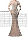 VOUIAO Women's Champagne Dress Beaded Overlay Strapless Bodycon Evening Gown Ideal for Weddings Proms Parties All Occasionschampagne S