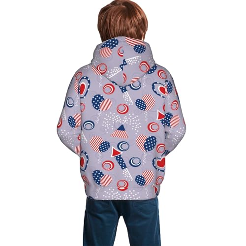 Independence Day Kid Hoodies Boys Sweatshirts Girls Pullover with Pocket4