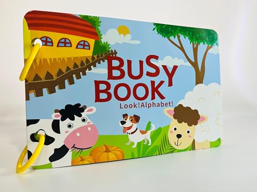 Image of Alphabet Book Busy Book Binder for Childrens Kindergarten Toddlers and preschoolar Kids Learning Activity Interactive Learning 2-5 Years Old