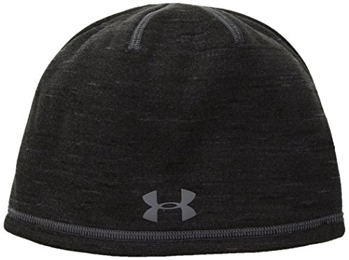 Under Armour Boys' ColdGear Reactor Elements Beanie, Black /Graphite, One Size Fits All
