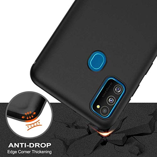 Image of Mobile Back Cover Case for Oppo A53(2020) (Silicone Case|CameraProtection|Black SC1510)
