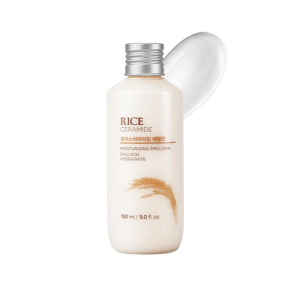 Rice & Ceramide Moisturizer Emulsion | Barrier Repair Cream | Lightweight Moisturizer To Hydrate & Brighten Skin | Korean Skin Care Products for all skin types (150ml)