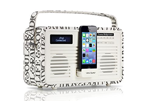 VQ Retro Emma Bridgewater DAB+ Radio with 30-Pin Dock - Black Toast