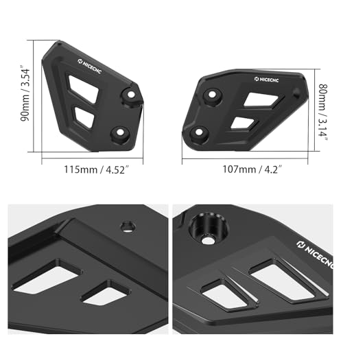 NICECNC Hinterer Bremszylinder-Schutz Compatible with BMW R1250GS Adventure 2018-2023, R1250GS 2018 2019 2020 2021 2022 2023, R1250GS Accessories, Black