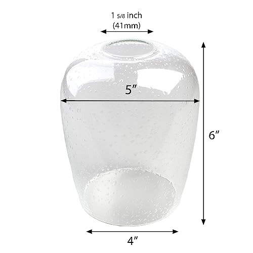 Image of Bubble Glass shade, LEDupdates 3 Pack 5 inch wide Clear Seeded Globe shape for light fixture lamp replacement upgrade