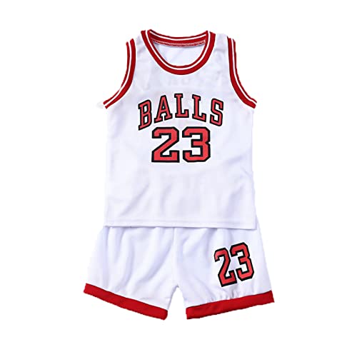 Catálogo de Ropa de Baloncesto para Niño disponible en línea para comprar. 44 Conjunto de pantalones cortos deportivos para niños Todder - Conjunto de 2 piezas de baloncesto, Blanco, 5 Años