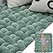XHJRI Thickened Braided Knot Seat Mat, Knotted Floor Decorative Cushion, Handmade Baby Infant Playing Pad Nursery Rug (27.5 * 31.5 Inch,Matcha Green)