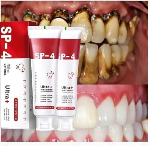 SP 4 Ultra Whitening Toothpaste, Teeth Cleaner, Advanced Whitening Formula for Stain Removal-50gm (Pack of 2)