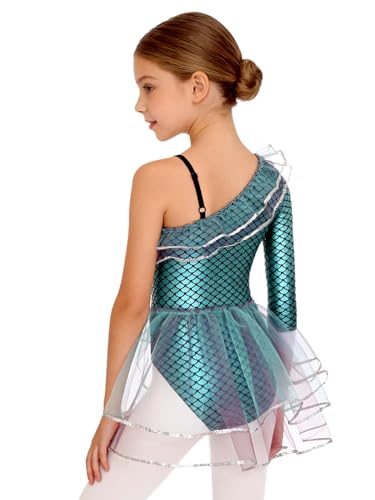 Leotardo de Ballet para Niñas con Lentejuelas y Manga Larga miniatura 3