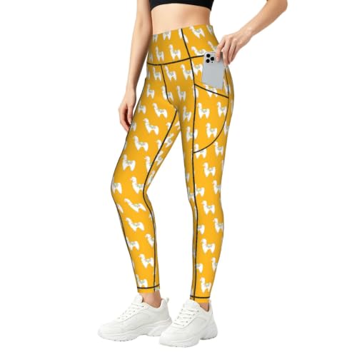 Pantalones de yoga holgados para mujer con estampado de llama ideales para descansar